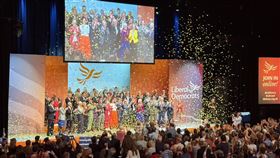 英國自由民主黨舉辦2025年大會，民進黨獲邀出席。（圖／民進黨提供） 