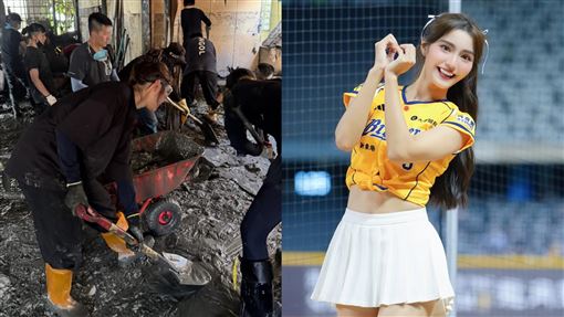 啦啦隊女神災區鏟泥滿身灰　旁人一句暖哭