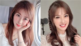 陳海茵開車在路口被撞，駕駛座被撞凹沒辦法下車，緊急報警處理。（圖／翻攝自陳海茵臉書）