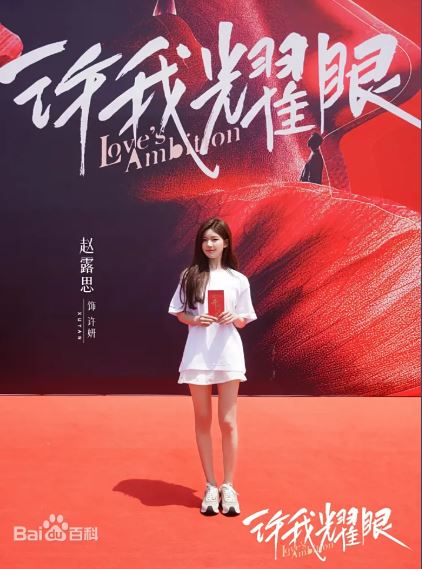 趙露思主演的偶像劇《許我耀眼》自首播後，依舊掀起話題，首日自發包場突破10萬場次。（圖／翻攝自百度百科）