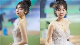 安芝儇低胸婚紗美照曝光。（圖／翻攝自安芝儇IG）