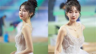 最強外掛安芝儇突曬婚紗照　洩傲人事業線