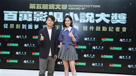 左至右為金鐘編劇唐福睿導演、演員雷嘉汭。（圖／鏡文學提供）