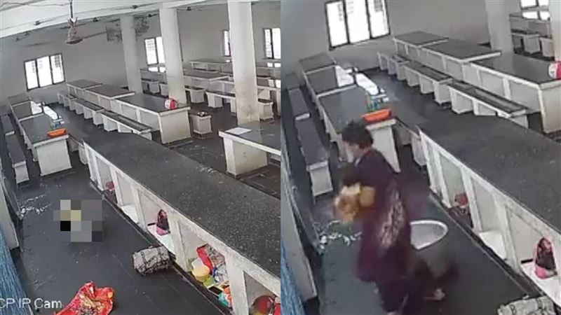 印度女童在學校「跌入熱牛奶鍋」喪命。（圖／翻攝自X平台）