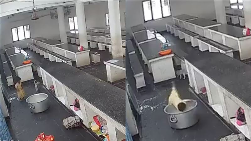 印度女童在學校「跌入熱牛奶鍋」喪命。（圖／翻攝自X平台）