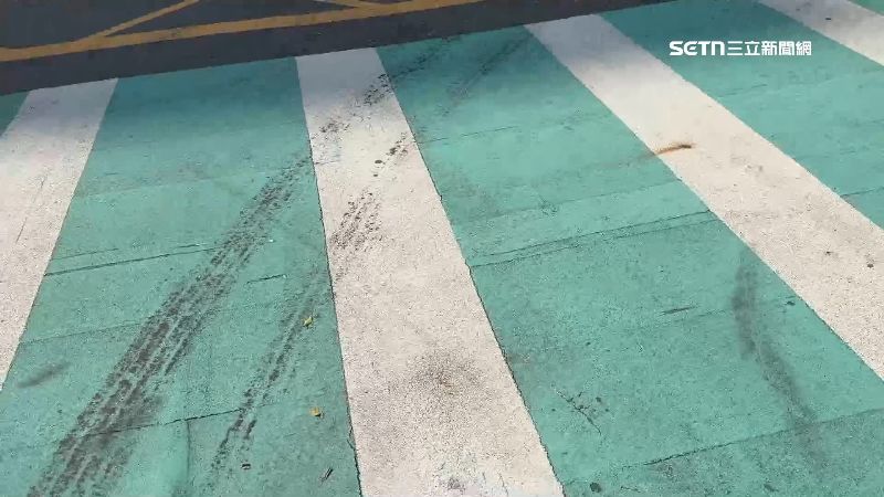回到現場還有剎車痕跡