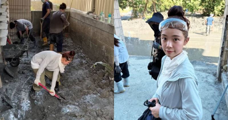 李多慧親赴花蓮光復救災，加入「鏟子超人」行列。（圖／翻攝自李多慧IG）