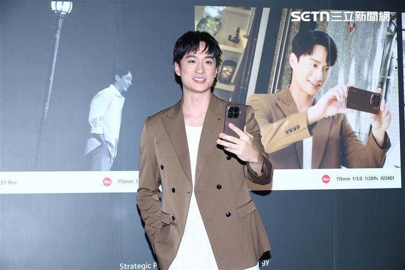 香港演員劉俊謙今(3日)現身台北出席品牌活動。(圖/記者鄭孟晃攝影)