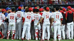 味全龍、富邦悍將消化試合清空板凳。（圖／味全龍提供）