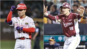 味全龍李凱威、樂天桃猿陳晨威，隔空衝刺盜壘王。（圖／記者劉彥池攝影）
