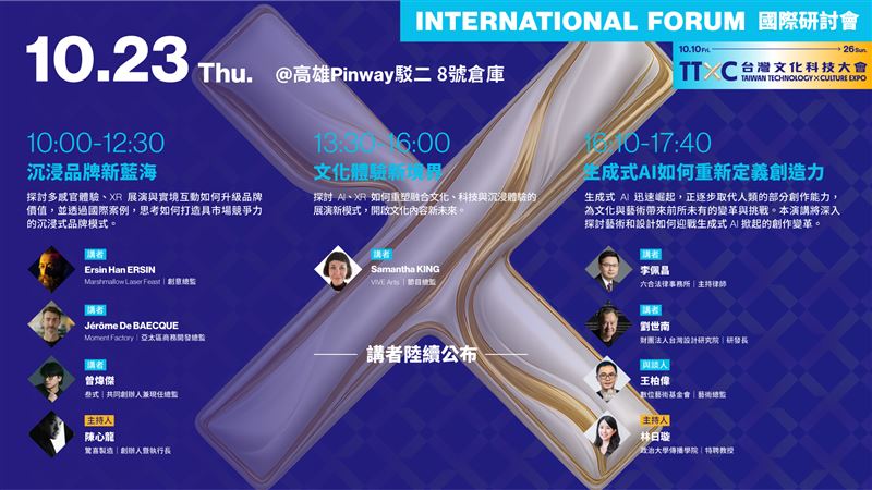 2025TTXC 國際研討會10月23日議程。（圖／高雄市政府提供）