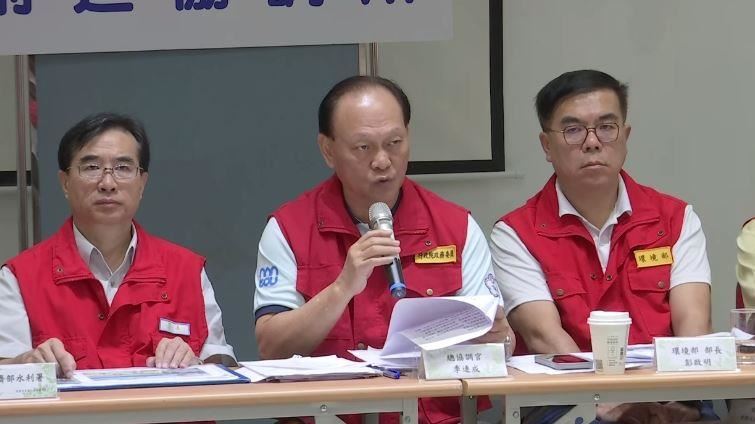 花蓮前進協調所總協調官季連成說明最新救災進度。（圖／翻攝畫面）