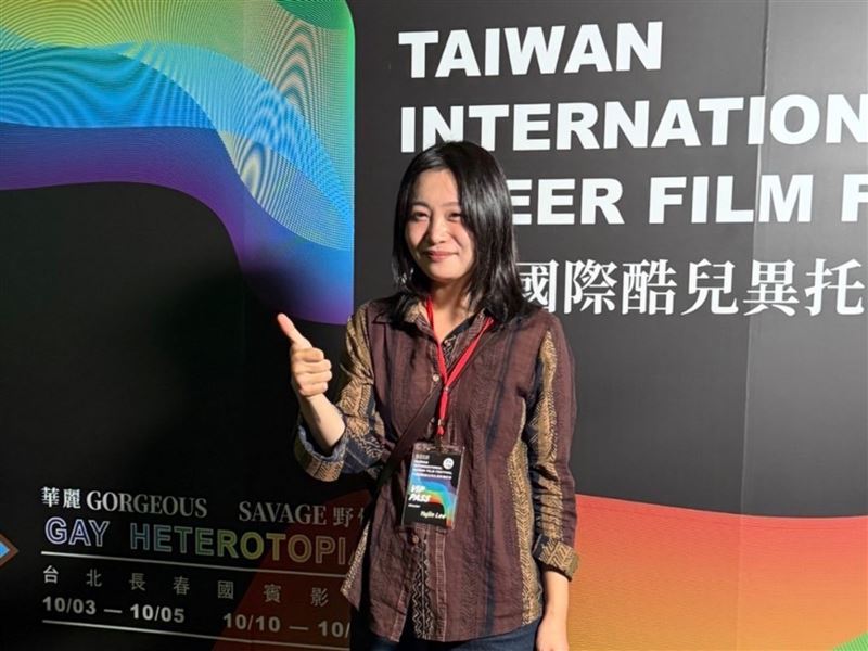 南韓導演李幼貞坦言是《關於我和鬼變成家人的那件事》導演程偉豪的大粉絲。（圖／台灣國際酷兒影展提供）