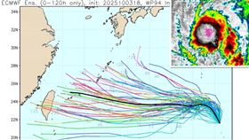 熱帶擾動94W升格為熱帶性低氣壓。（圖／取自觀氣象看天氣）