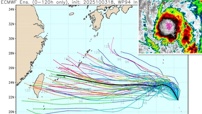 熱帶低壓生成5天後最靠近台灣 預估路徑曝