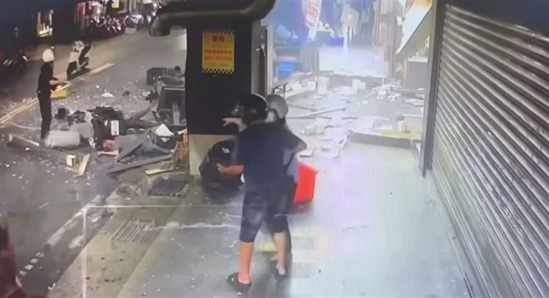 氣爆後的情形。（圖／翻攝畫面）