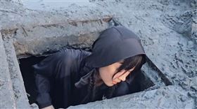 樂天,籃籃,光復鄉,排水溝（圖／翻攝畫面）