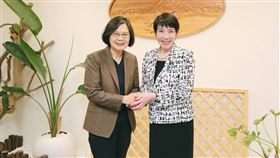 高市早苗當選自民黨新任總裁，蔡英文在X平台上發文祝好運。（圖／翻攝自蔡英文X）