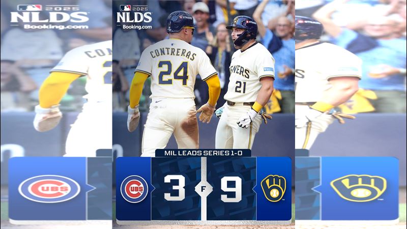 釀酒人國聯分區系列賽G19：3擊退小熊。（圖／翻攝自MLB X）