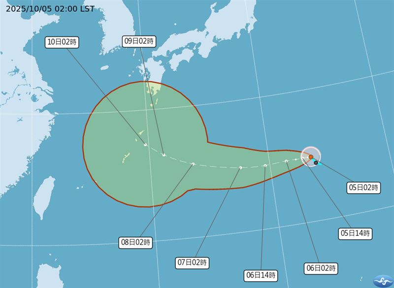 「哈隆」颱風凌晨2時生成。（圖／中央氣象署）