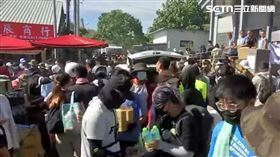 中秋連假首日，光復湧入志工人潮。（圖／翻攝畫面）