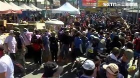 中秋連假首日，光復湧入志工人潮。（圖／翻攝畫面）