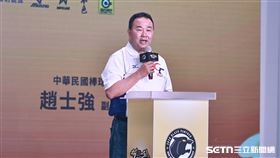 2025年第13屆中信盃黑豹旗開賽記者會，棒協副理事長趙士強致詞。（圖／記者劉彥池攝影）