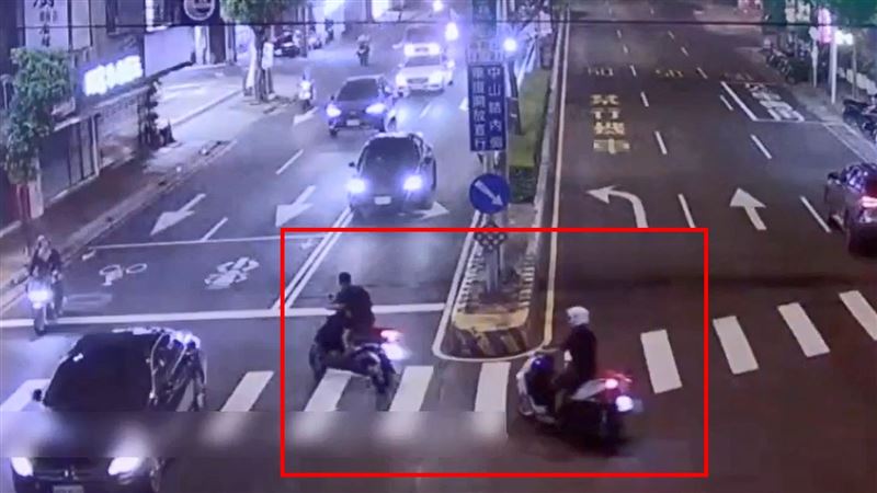 林男拒檢逃逸違規。（圖／翻攝畫面）