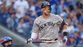分區系列賽G1賈吉（Aaron Judge）6局上滿壘遭三振。（圖／美聯社／達志影像）