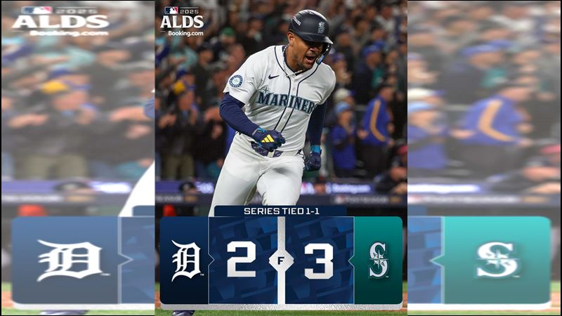 分區系列賽G2水手3：2擊敗老虎。（圖／翻攝自ＭLB X）