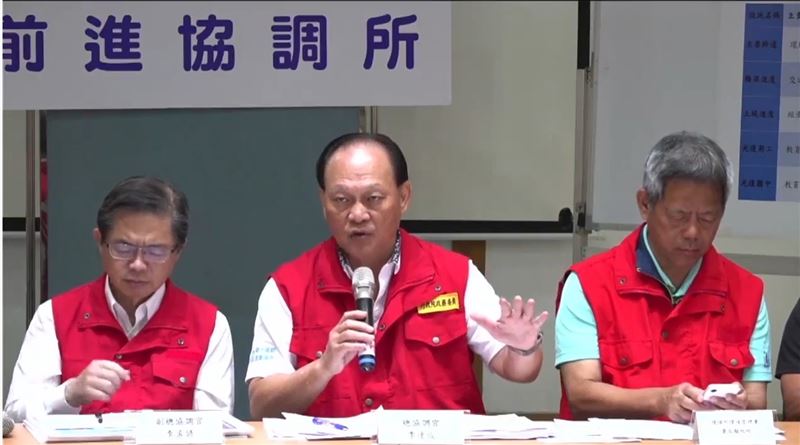中央前進指揮所總協調官季連成今（6）日上午舉行記者會。（圖／翻攝畫面）