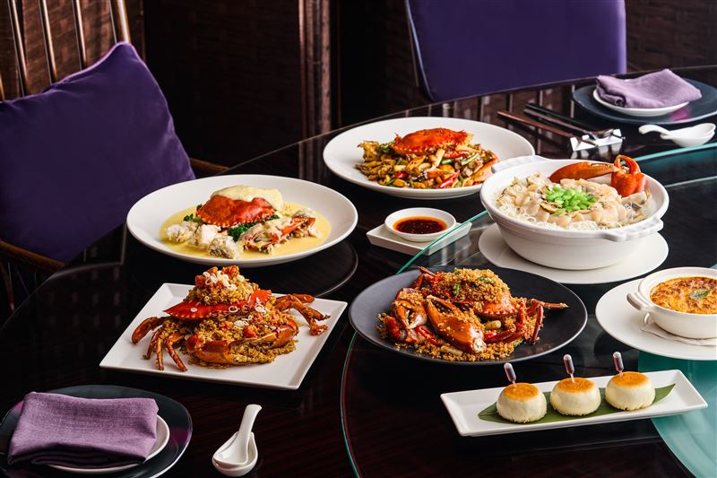 台北W飯店紫艷中餐廳推出秋蟹饗宴，即日起至11月30日限時供應。（圖／飯店旅宿業者提供）
