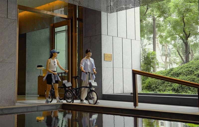 THE AMNIS然一酒店推出Brompton與BMW住房專案。（圖／飯店旅宿業者提供）