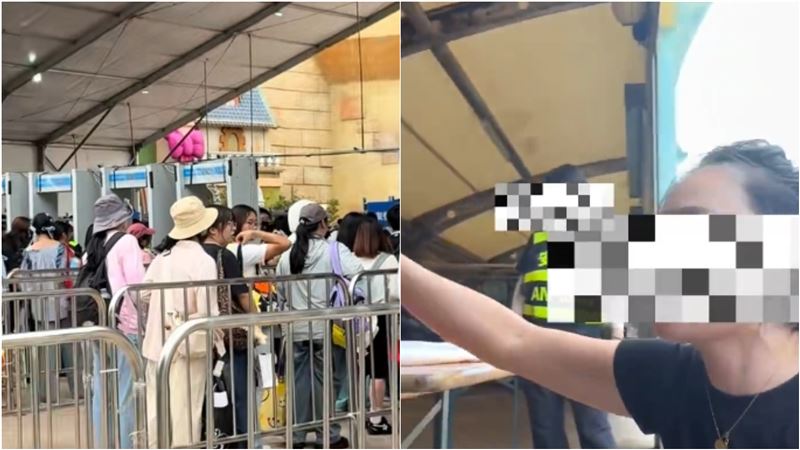 安檢爭議，女子也公佈當時拍下的畫面。（圖／翻攝抖音奶茶三分堂與微博ChiWu_Vision）
