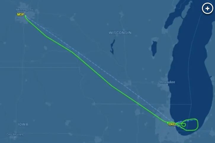 當天太陽城航空班機飛行路線圖。（圖／翻攝Flightaware）
