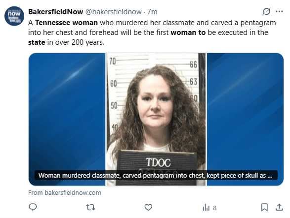 派克被關押近三十年，預計2026 年 9 月 30 日執行死刑。（圖／翻攝自X@bakersfieldnow）