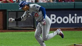 大谷翔平敲出安打。（圖／美聯社／達志影像）