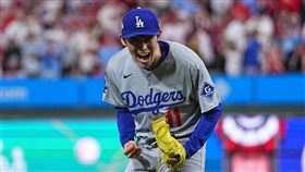 佐佐木朗希9局下登板守住道奇勝利。（圖／美聯社／達志影像）