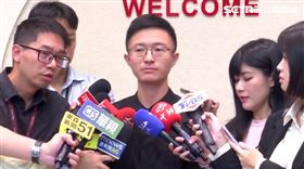 侯漢廷強調自己不認識謝幸恩，私下也沒有黃國昌的聯繫方式。（圖／翻攝畫面）