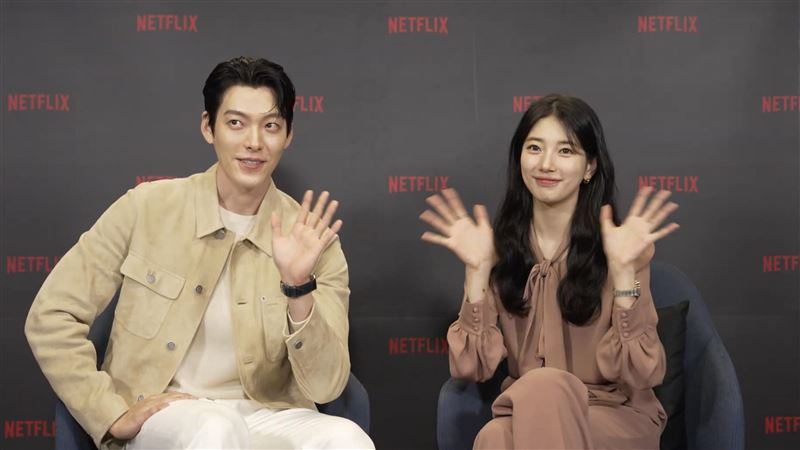 金宇彬、秀智接受台灣媒體訪問。（圖／Netflix提供）