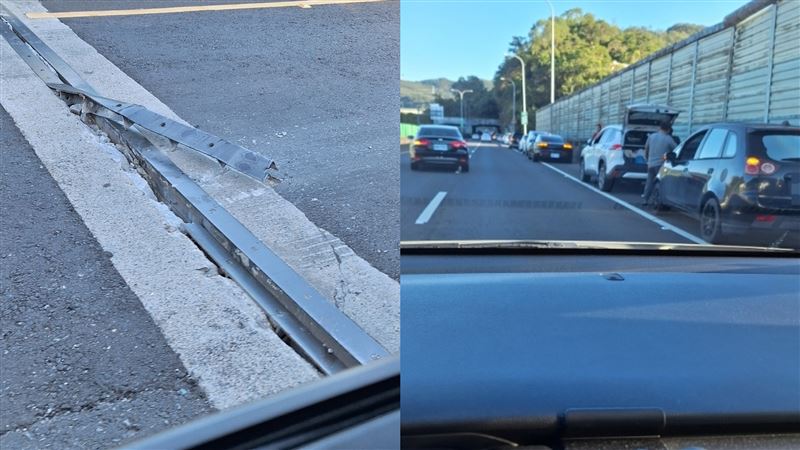 賠慘了！角鋼外露變陷阱　逾30輛車爆胎