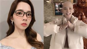 滴妹曬出「光頭照」，只見她素顏入鏡臉色相當蒼白，引發許多網友憂心她身體健康出狀況。（圖／翻攝自滴妹IG）
