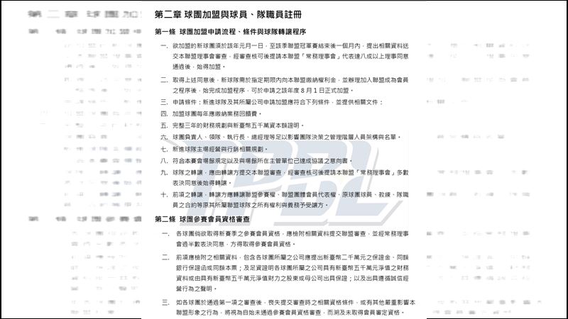 TPBL賽務章程。（圖／翻攝自TPBL官網）