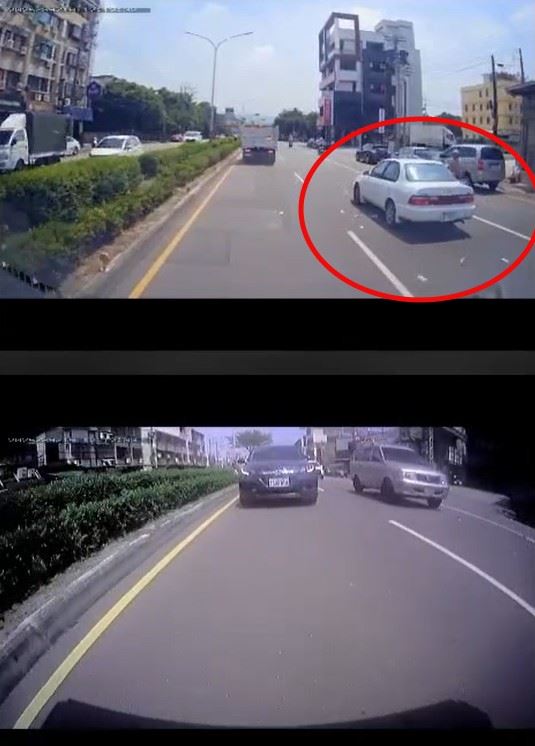 沙鹿清潔隊員出勤時，發現鎮南路上有千元大鈔滿天飛。(圖 /台中市環保局提供)