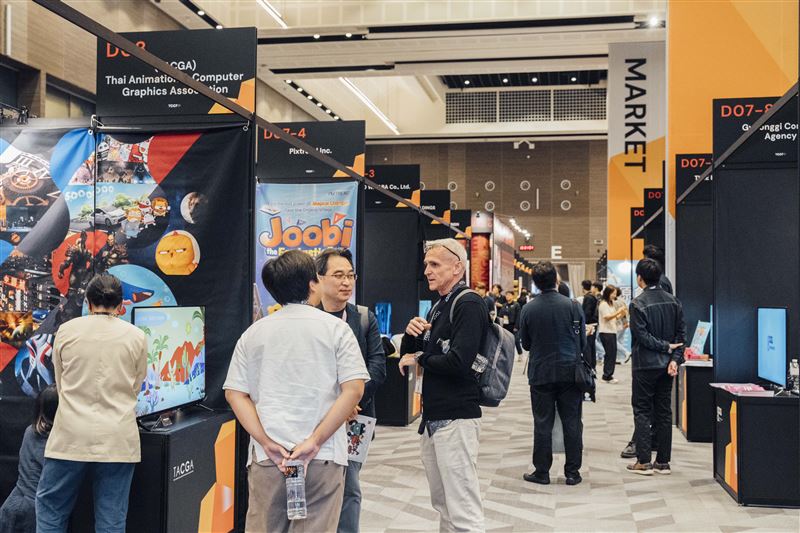2025TCCF「MARKET 市場展」透過版權交易、影像技術和協拍資源等展區促進內容產業發展和國際交流。（圖／2024TCCF市場展現場）