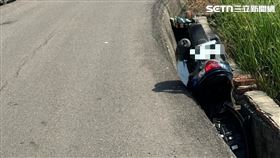 大甲,離奇,車禍,倒插,水溝,機車,騎士,死亡（圖／翻攝畫面）