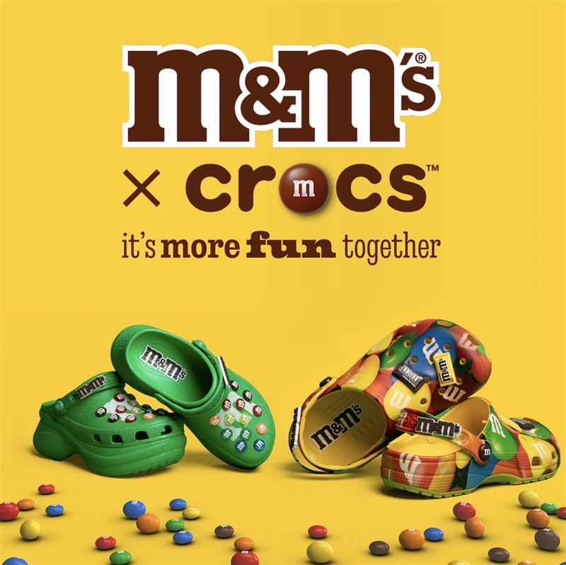 M&amp;M’S®首次與全球鞋履品牌Crocs展開合作。（圖／品牌業者提供）