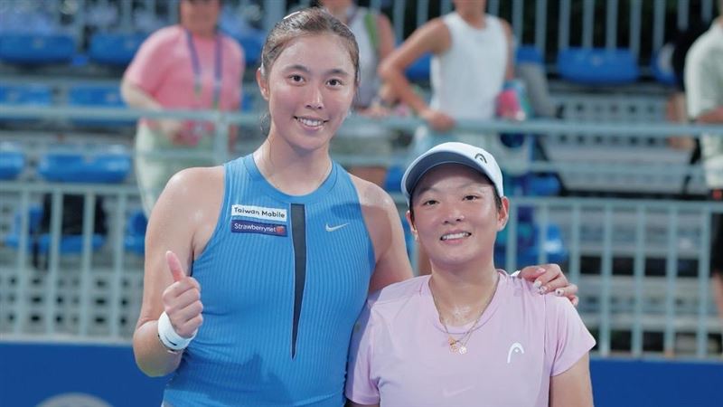詹皓晴、蔣欣玗在WTA千分等級武漢女網賽女雙16強直落二收拾第6種子。（圖／詹皓晴提供）