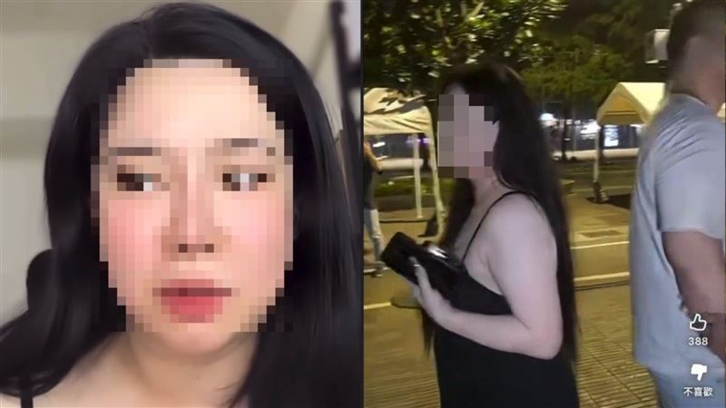 歐美辣妹回應稱不否認自己是胖子，不過事後收到四個恐嚇包裹讓她相當害怕，直呼這個行為已觸法。（圖／翻攝自Threads、黑男YouTube）