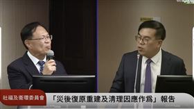 張啟楷質詢提鏟子超人跳針，彭啟明罕見動怒。　(圖／翻攝自國會頻道)
